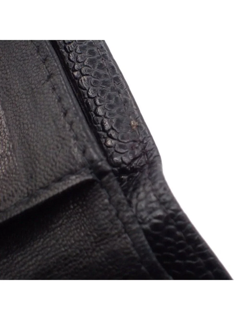Chanel CC Bifold Wallet Black Caviar Leather